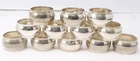 Napkin Rings Silver Plated Set of 12 Barrel Shape Rope Edge
