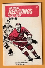 1967-68 Detroit Red Wings Media Guide Gordie Howe Bruce MacGregor Pete Mahovlich