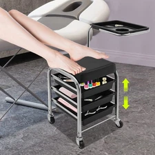 Manicure & Pedicure Tool Storage Cart Adjustable Salon Cart Manicure Trolley