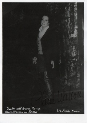Claire Watson in  Fidelio , signiert, Rom, GROSSES FOTO ca 13 x 18 cm