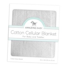 Cellular Blanket, Premium Cotton Knit, Ultra Soft, Breathable, Soft Sterling