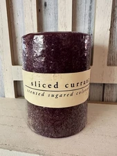 PIER 1 One IMPORTS Candle 3" x 4" SLICED CURRANT Scented Textured Colonnade Rare