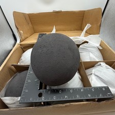 Skyflame 5 Inch Black Ceramic Fire Balls for Gas Fireplace Fire Pit box of 6.