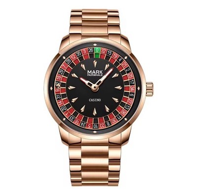 Luxury Men's  Watch Casino Tourbillon Rotating Roulette (Rose Gold version)