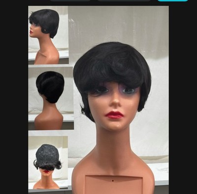 Scull Cap Echthaar Schwarz Farbe Perücke Pflege Haarserum Lieferung am nächsten Tag