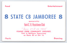 1964 8 State CB Jamboree Postal Card York PA Fishing Creek Grounds Citizens Band