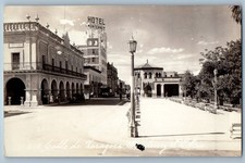 Monterrey Nuevo Leon Mexico Postcard Calle Zaragoza 1939 Vintage RPPC Photo