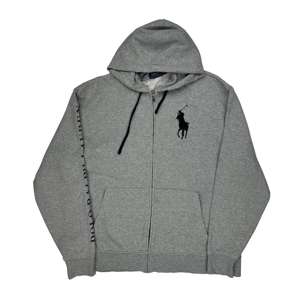 Polo By Ralph Lauren Tall Hoodie - XL Gray Cotton Blend