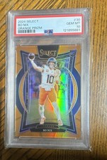 2024 Panini Select - Concourse Bo Nix #30 Orange Prizm /49 (RC)