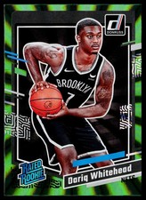 Dariq Whitehead 2023-24 Donruss Green Laser Holo #240 RC Brooklyn Nets