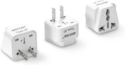 BESTEK Japan Travel Plug Adapter, Type A - Japan, China, Philippines, White 