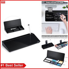Desktop Whiteboard with Storage Glass Dry Erase Board Organizer for Home Office