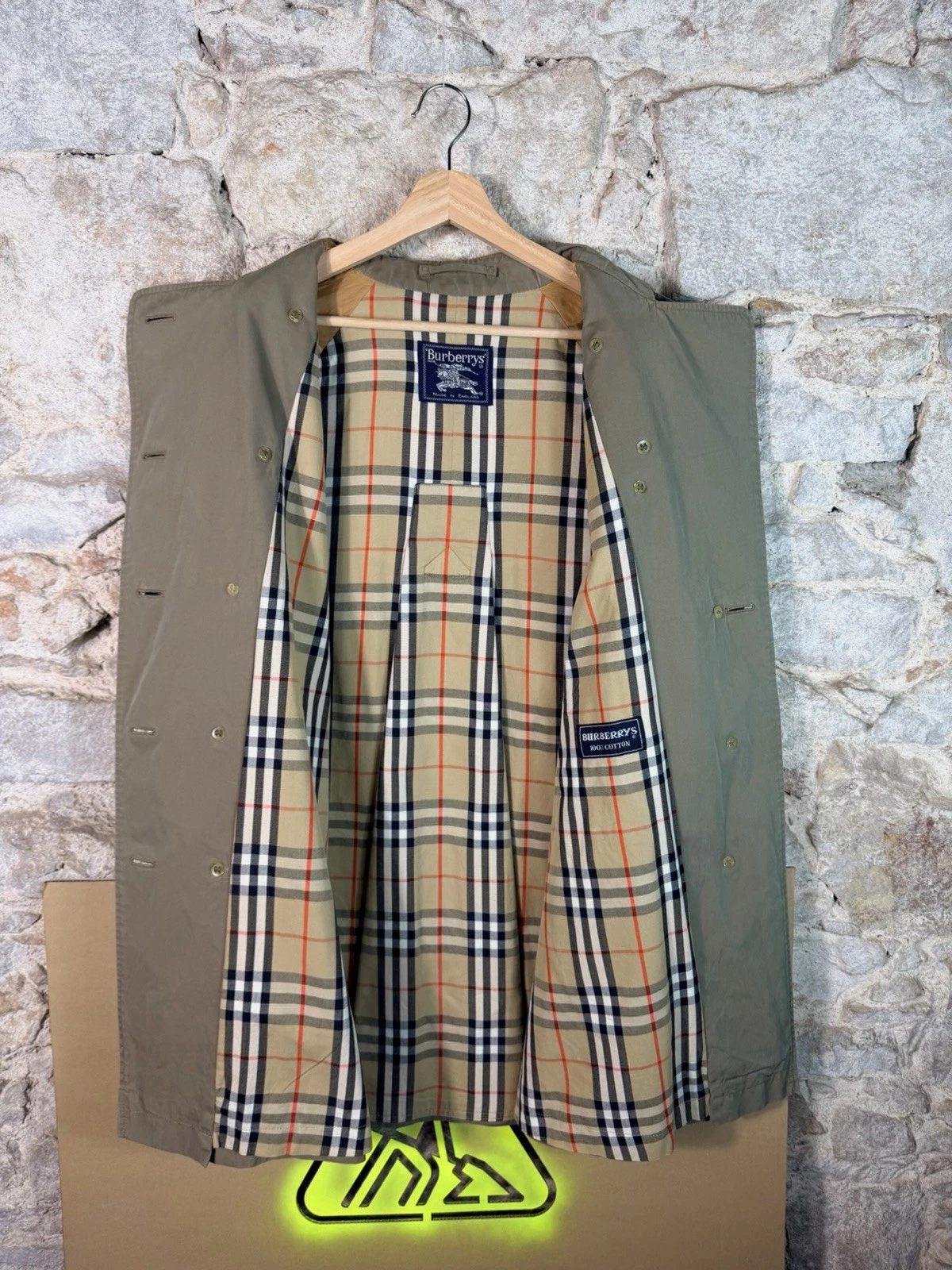 Burberry — Burberrys’ London Vintage Trench Coat - Sage Green Fade - Women’s UK10 - 90s