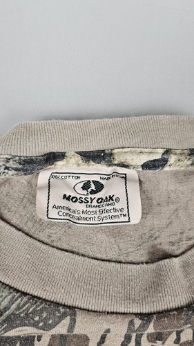 Mossy Oak Camo T-Shirt Mens 2XL Vintage Single Stitch Made In USA Longsleeve - Picture 2 of 9