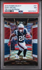 2018 Panini Select #87 Sony Michel Tri-Color Prizm PSA 7