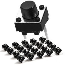 25Pcs 6x6x5mm 2 Pin PCB Momentary Tactile Tact Push Button Switch DIP Micro