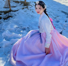 Korean Hanbok Dress National Costume Women Traditional Performation Palace Dress