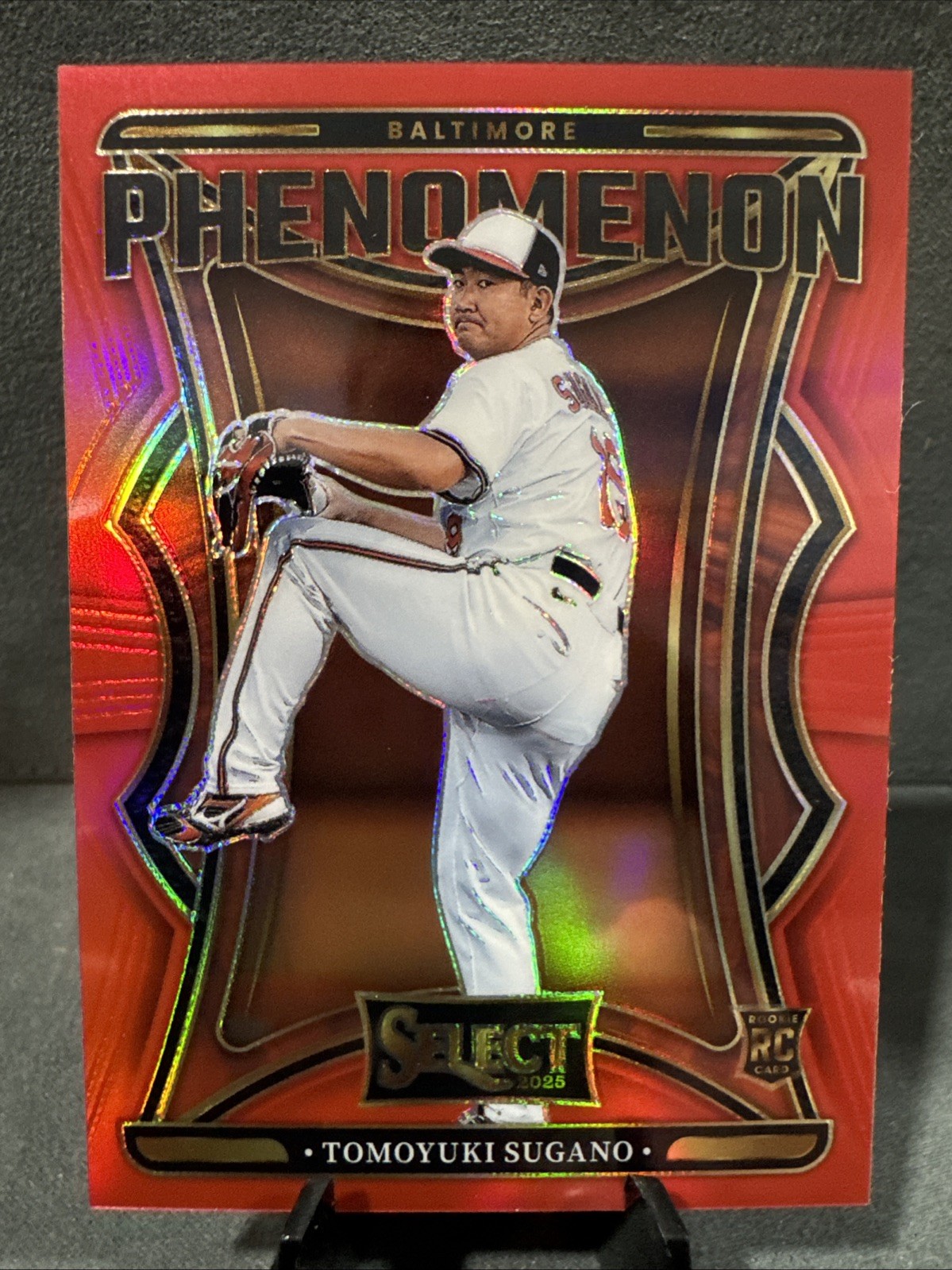 2025 Select Phenomenom Tomoyuki Sugano RC #22 Red Prizm /99 Baltimore Orioles