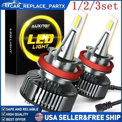 2/4 H11B LED Headlight Conversion Kit High Low+Beam Super Bulb White Light Lamp