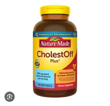 Nature Made CholestOff Plus 900 mg 210 Softgels Lower Cholesterol Exp/27
