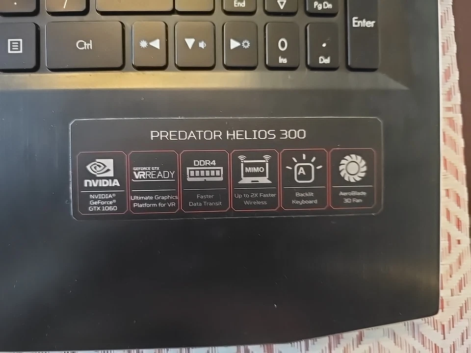 Gaming Laptop - Acer Predator Helios 300 - Used Great Condition-Charger Included - Image 3 of 4