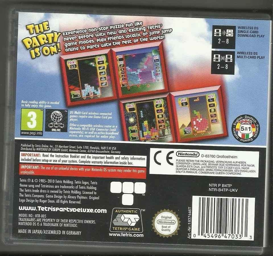 Tetris Party Deluxe Nintendo DS Excellent Condition (PLAYS ON 3DS) - Image 4 of 4
