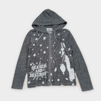 Hysteric Glamour ''Search and Destroy'' Zip-Up hoodie White Hoodies Size One