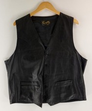 Scully Leather Vest Western Wear Black Style 503 Mens L