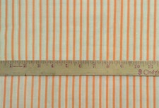 3 Yards Pure 100 Linen Fabric - Orange  White Stripe - 59" Wide