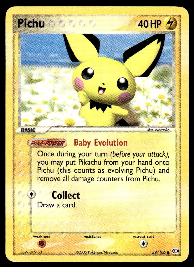 Pokemon TCG Emerald #59/106 Pichu NM