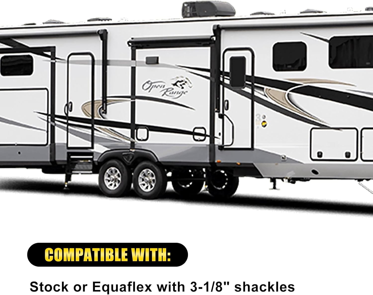 RYANSTAR RACING Heavy Duty Shackle Upgrade Kit Compatible with 3.125, silver 