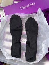 New Vivante Russian Pointe Stretch Canvas Ballet Slipper 8.5 Black