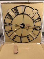 John Lewis Black Metal Skeleton Wall Clock 80cm Diameter