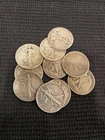 Walking Liberty Half Dollars Lot of 10 Circulated Silver 1933-1945 50C US Coins