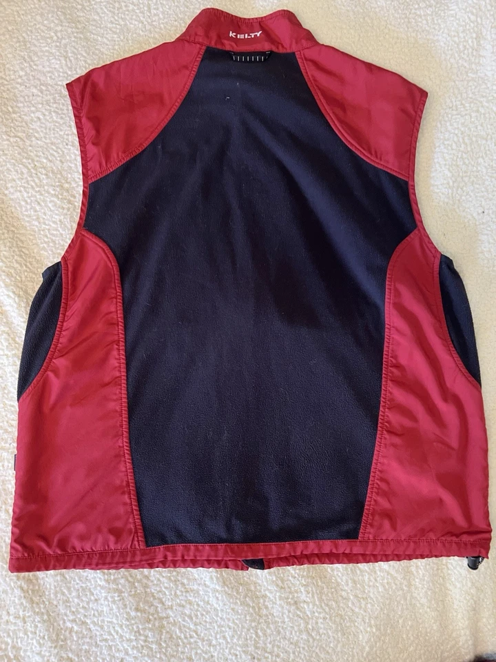 Kelty Mens Large Full Zip Packable Outdoor Hiking Active Vest red  Foto 2 de 4