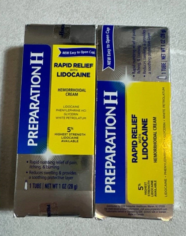 Crema de lidocaína Preparation H alivio rápido 1 oz (28 g) - alivio calmante rápido Foto 3 de 4