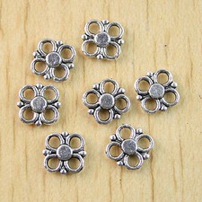 90pcs 8mm Tibetan Silver Flower Connector Charms H0952