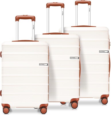 Luggage Sets 3 Piece, Suitcases with Wheels, Hardshell Suitcase Set, PC+ABS Carr
