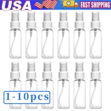 30/60ML Travel Spray Bottle Plastic Transparent Perfume Empty Atomizer USA