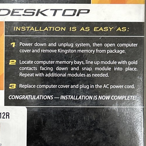 Kingston PC2700 (DDR-333) 512 MB DIMM 333 MHz PC-2700 DDR SDRAM Memory... - Picture 4 of 6