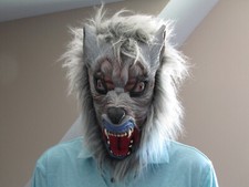 HALLOWEEN SCARY WEREWOLF WOLF LATEX RUBBER ADULT SPOOKY MASK