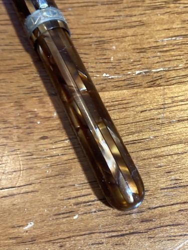 Nachlassfund Vintage MAJESTIC kupferfarben gestreift mit 14k Neu in OVP - Bild 3 von 7