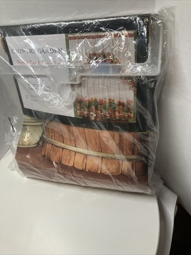 Country Garden Complete Kitchen Curtain Tier & Swag Set #1525 Windows Up To 36" - Picture 5 of 12