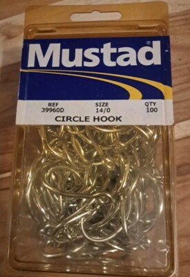 Mustad 39960D Size 14/0 Fishing Circle Hooks Qty. 100