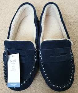 marks and spencer ladies moccasin slippers