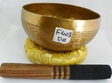 F408 Energetic Sacral 'D' Chakra Healing Hand Hammered Tibetan Singing Bowl 5.7"