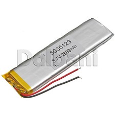 3.7V 2600mAh Internal Li-ion Polymer Battery 118x32x5.3mm 5035123 16-0526
