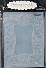 darice SWIRLY FRAME Background Embossing Folder Card Making cuttlebug sizzix etc
