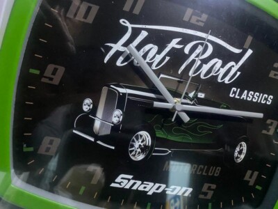 Snap-on Shop Clock Hot Rod Classics clock Green Black Rare Japan 