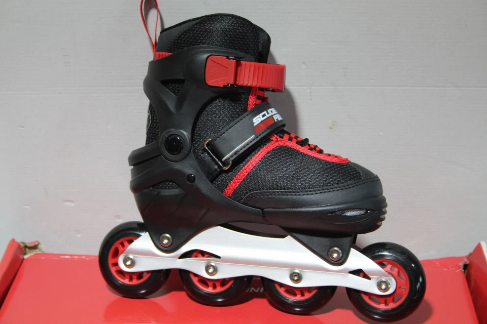 Mesuca Inline Skates für Erwachsene und Kinder Ferrari Skates  34-37 SCHWARZ - Bild 2 von 4